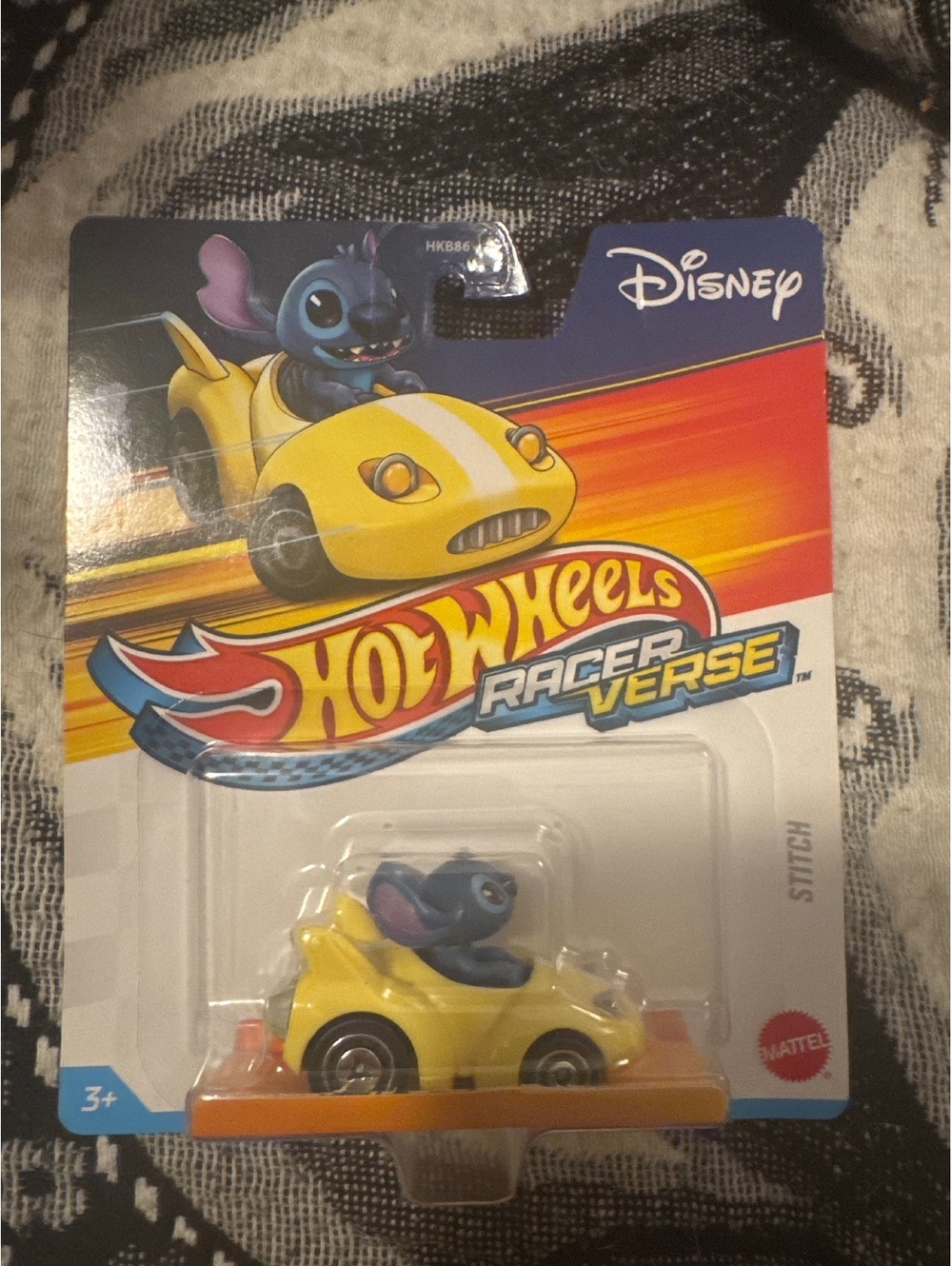 Disney Hot Wheels Racer Verse Stitch Yellow Toy Car